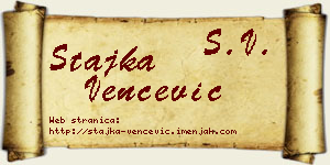 Stajka Venčević vizit kartica